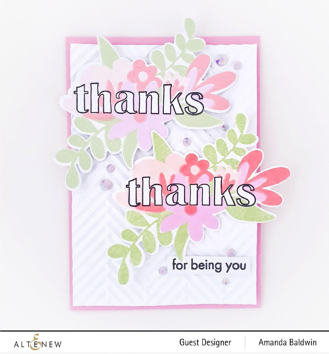 Embossing Folder Herringbone Tiles 3D Embossing Folder