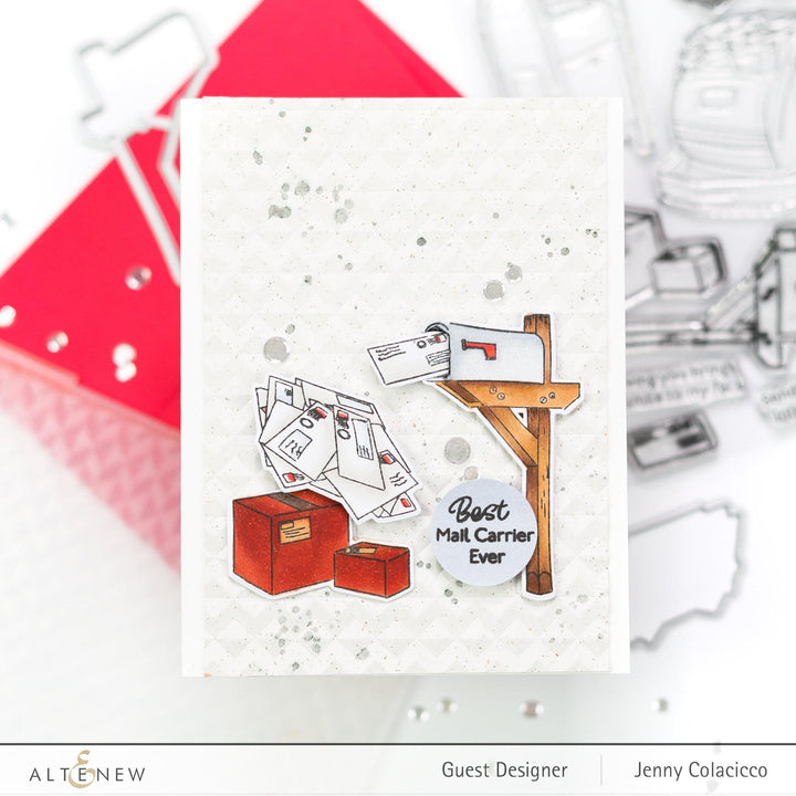 Embossing Folder Herringbone Tiles 3D Embossing Folder