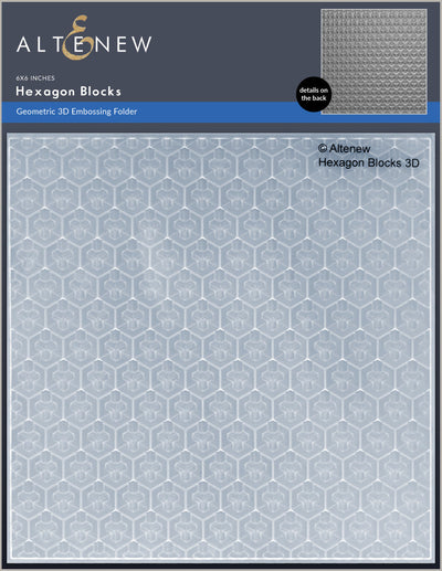 Embossing Folder Hexagon Blocks 3D Embossing Folder