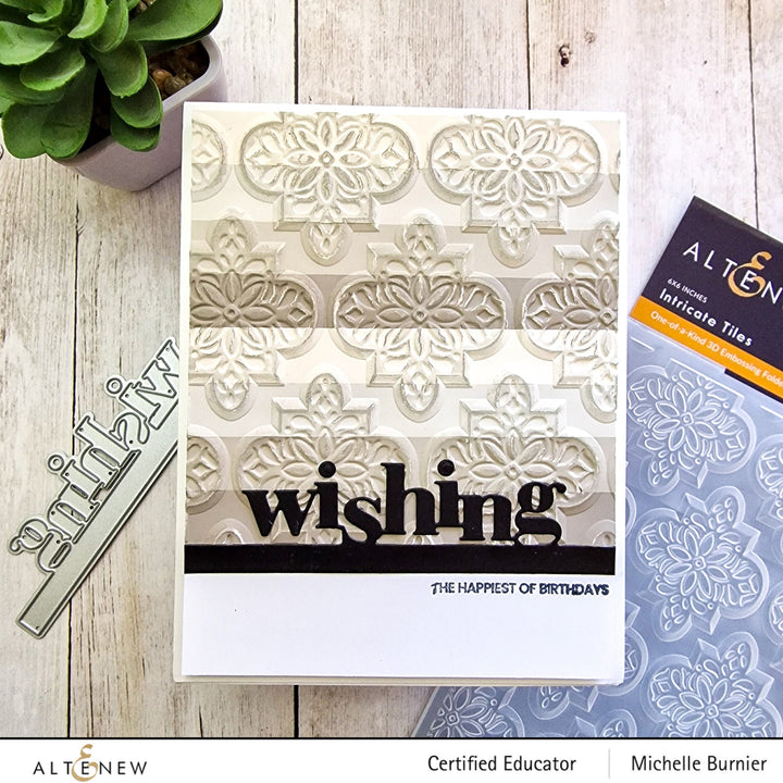 Embossing Folder Intricate Tiles 3D Embossing Folder