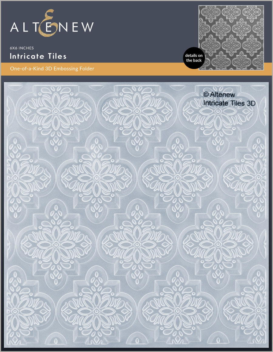 Embossing Folder Intricate Tiles 3D Embossing Folder