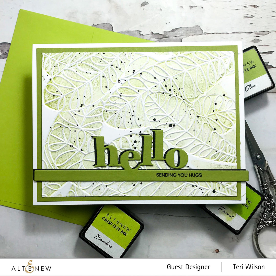 Embossing Folder Jungle Leaves 3D Embossing Folder
