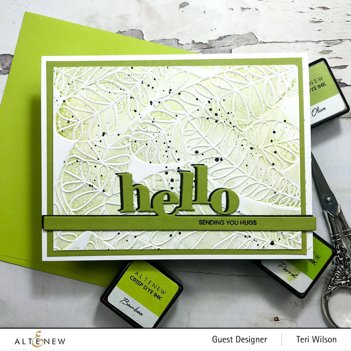 Embossing Folder Jungle Leaves 3D Embossing Folder