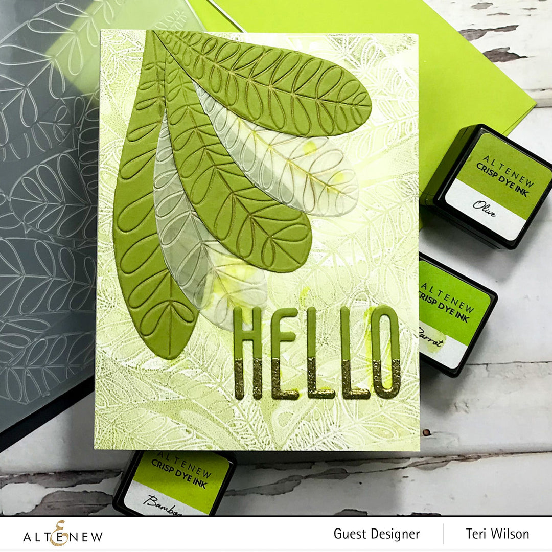 Embossing Folder Jungle Leaves 3D Embossing Folder