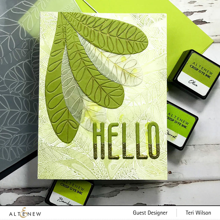 Embossing Folder Jungle Leaves 3D Embossing Folder