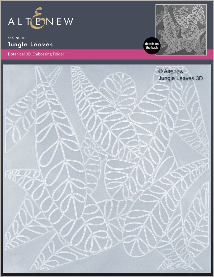 Embossing Folder Jungle Leaves 3D Embossing Folder