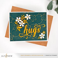 Embossing Folder Lace Topped Petals 3D Embossing Folder