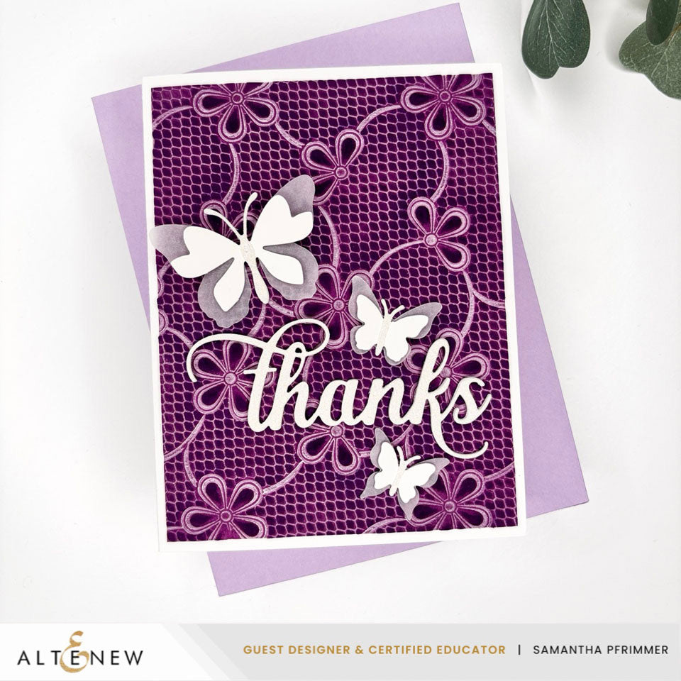 Embossing Folder Lace Topped Petals 3D Embossing Folder
