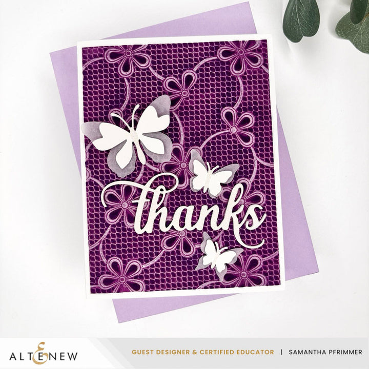 Embossing Folder Lace Topped Petals 3D Embossing Folder