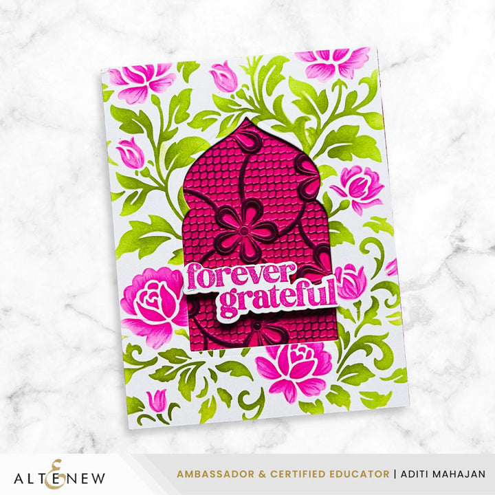 Embossing Folder Lace Topped Petals 3D Embossing Folder