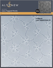 Embossing Folder Lace Topped Petals 3D Embossing Folder