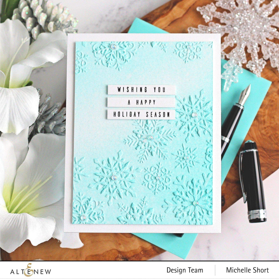Embossing Folder Layered Snowflakes 3D Embossing Folder
