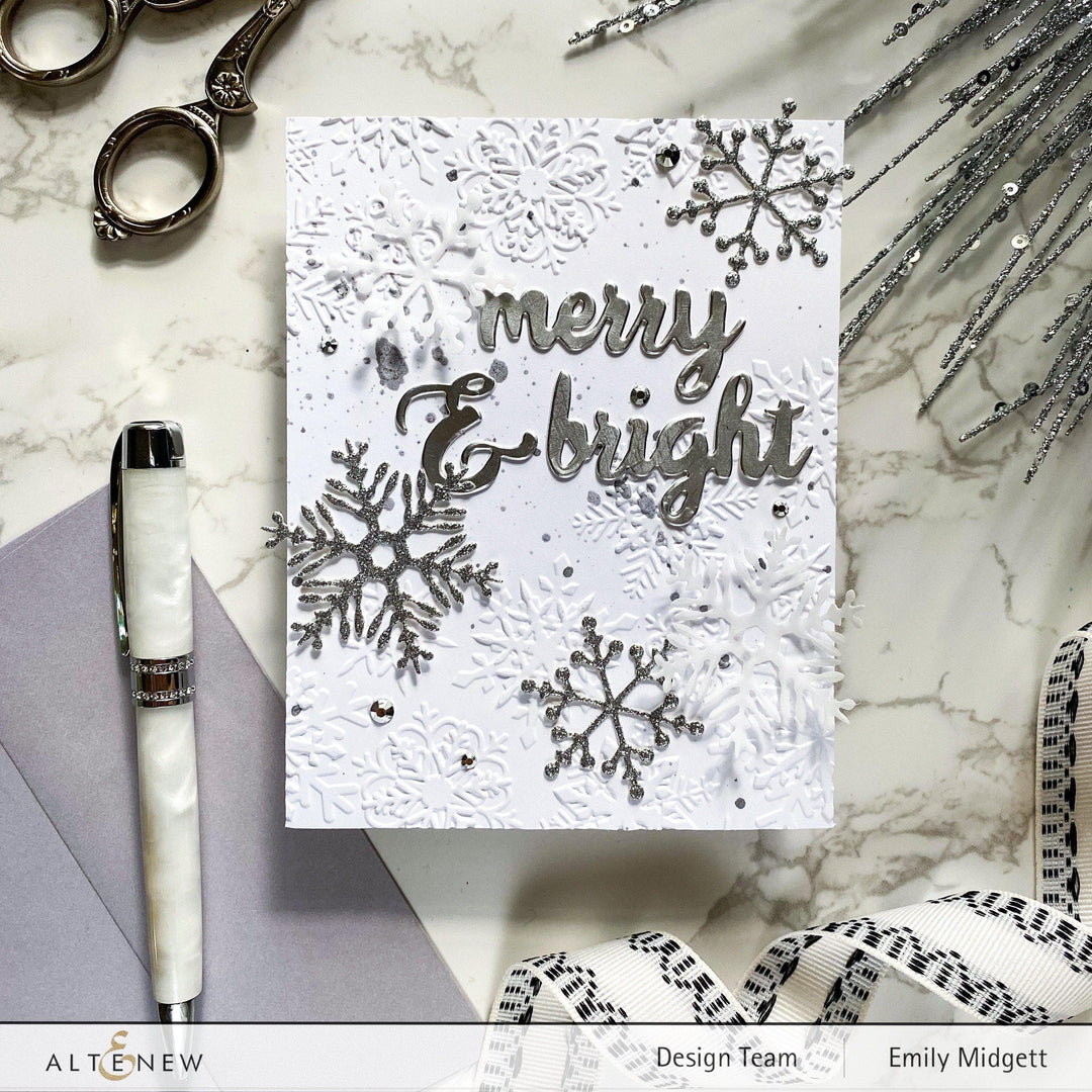 Embossing Folder Layered Snowflakes 3D Embossing Folder