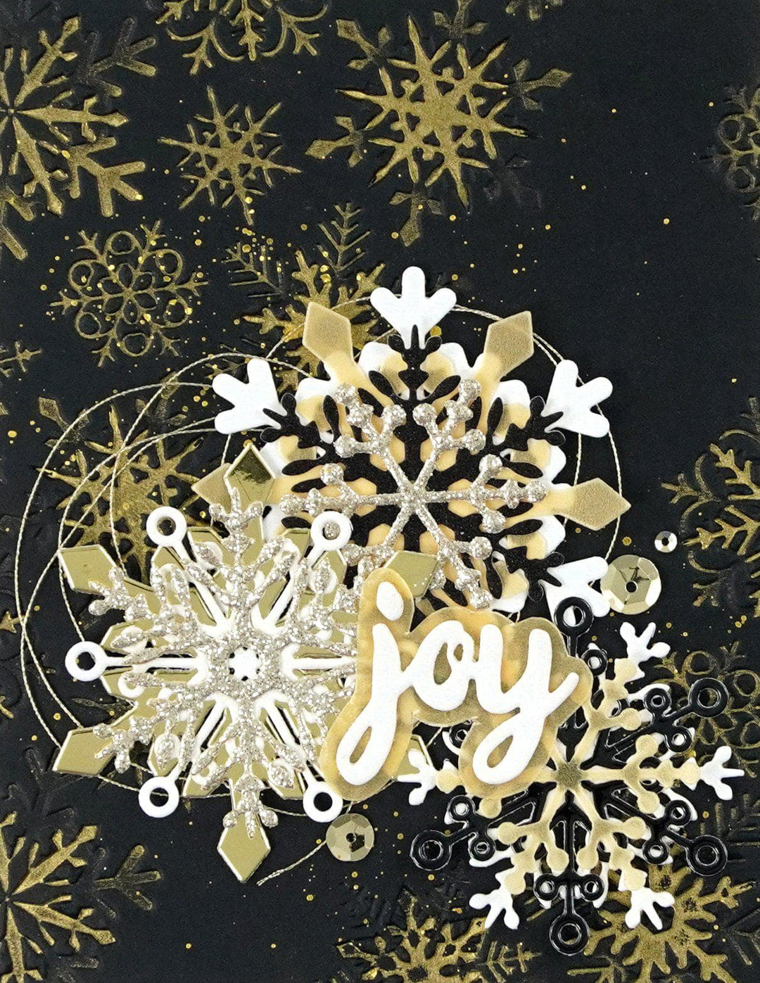 Embossing Folder Layered Snowflakes 3D Embossing Folder