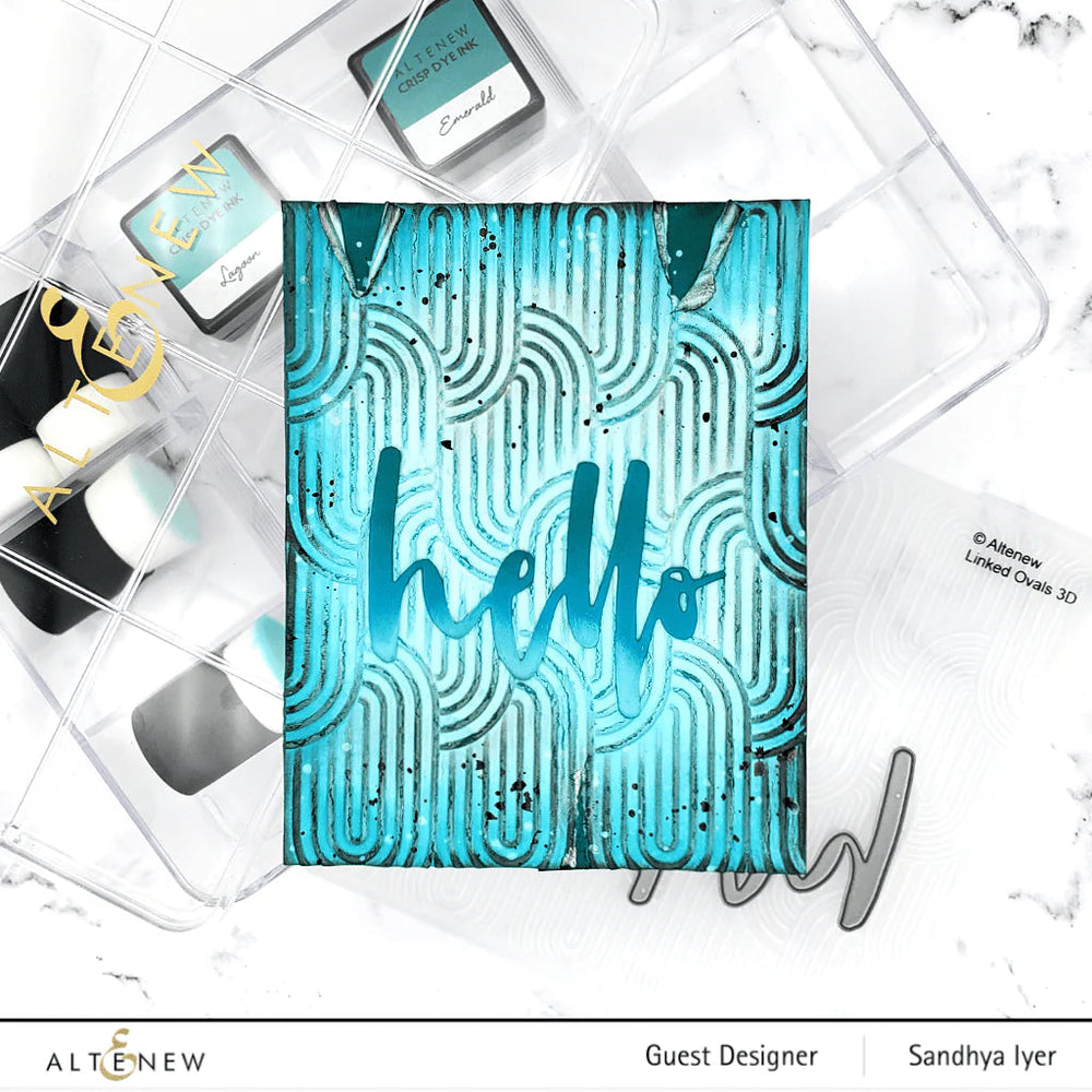 Embossing Folder Linked Ovals 3D Embossing Folder