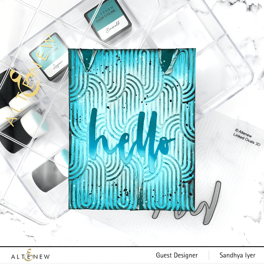 Embossing Folder Linked Ovals 3D Embossing Folder