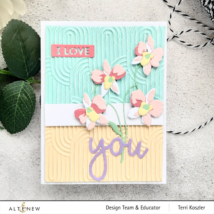 Embossing Folder Linked Ovals 3D Embossing Folder