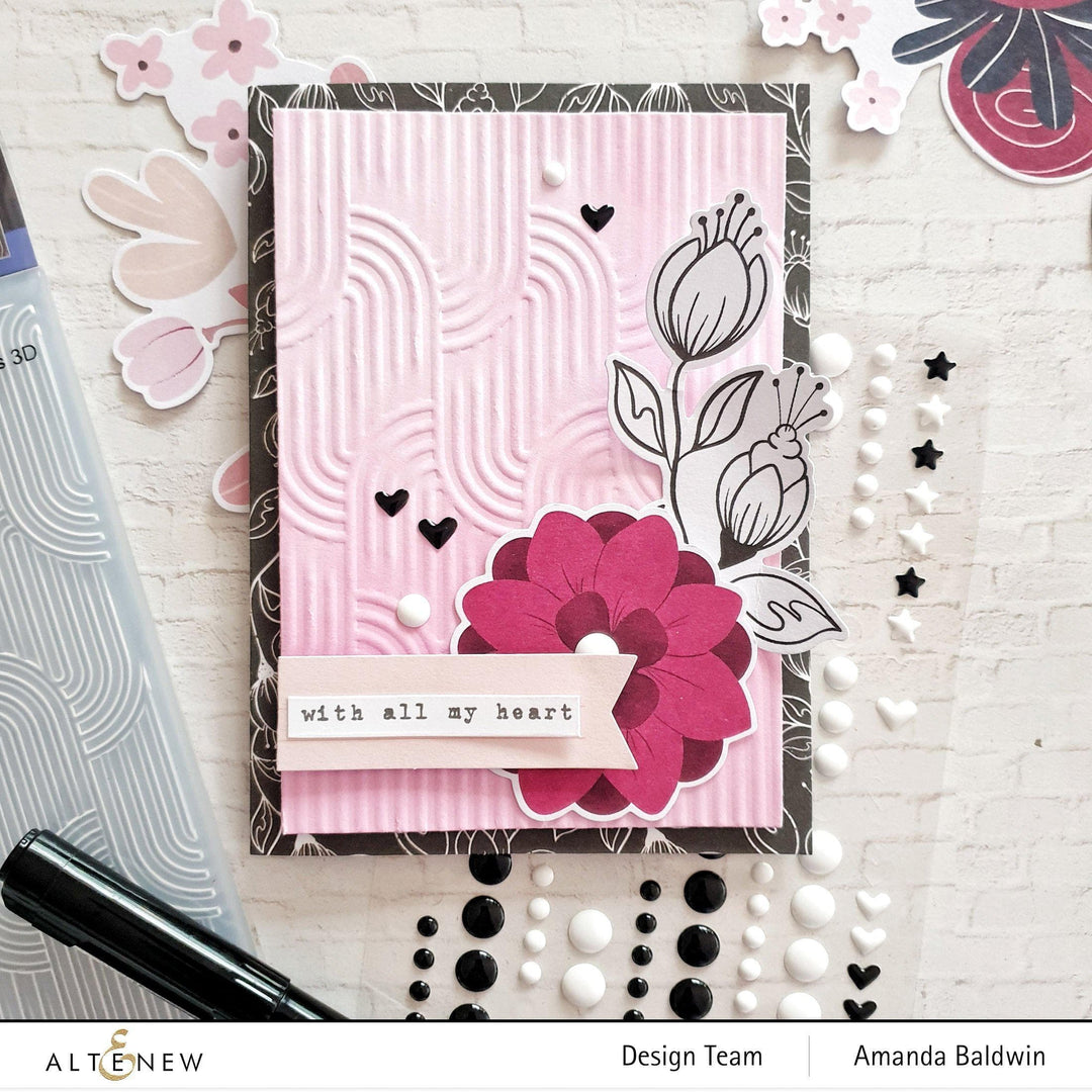 Embossing Folder Linked Ovals 3D Embossing Folder