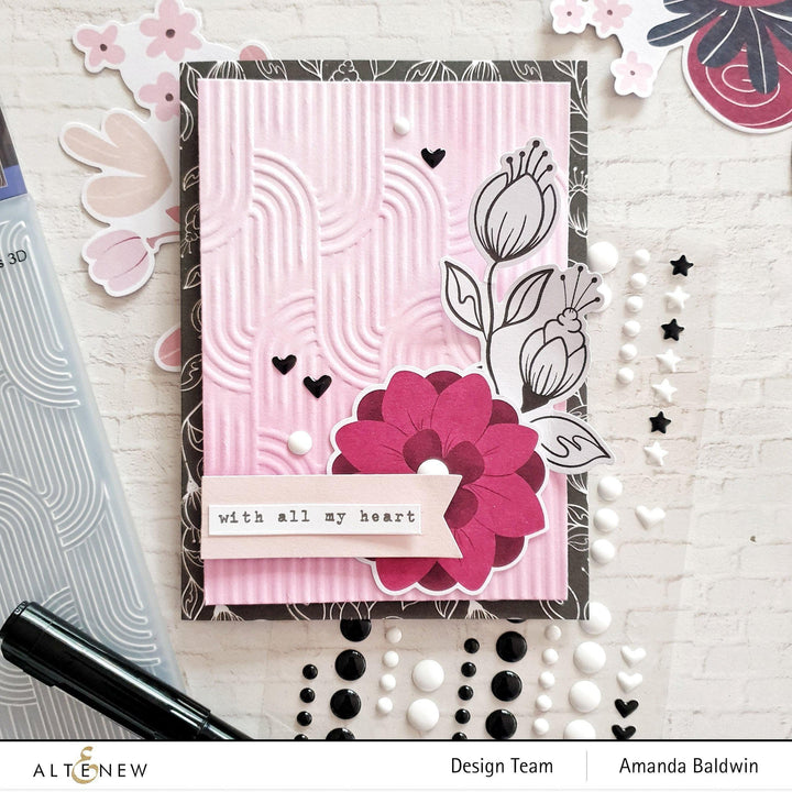 Embossing Folder Linked Ovals 3D Embossing Folder