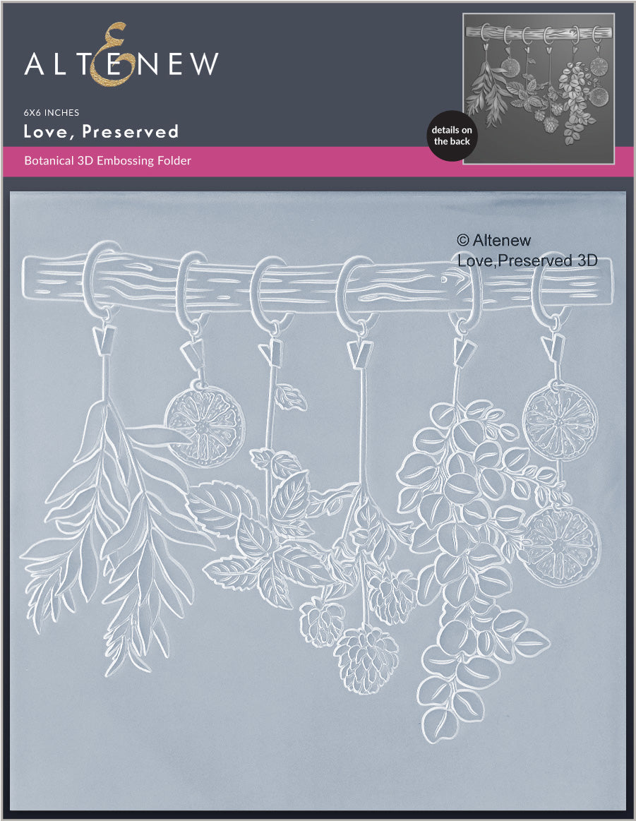 Embossing Folder Love, Preserved 3D Embossing Folder