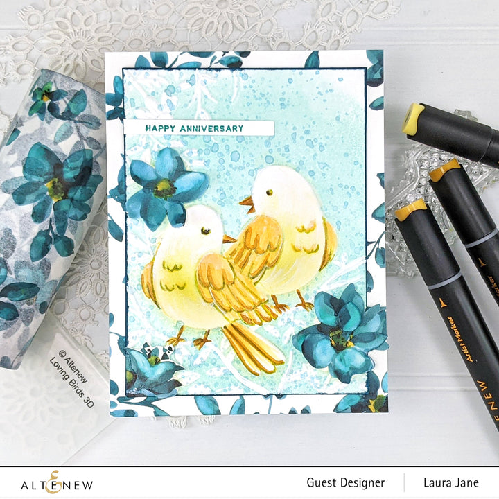 Embossing Folder Loving Birds 3D Embossing Folder