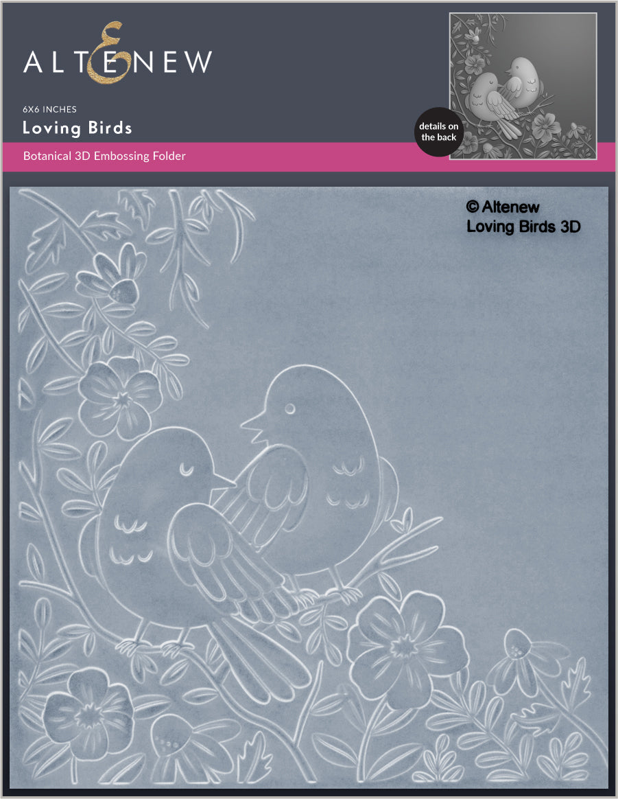 Embossing Folder Loving Birds 3D Embossing Folder