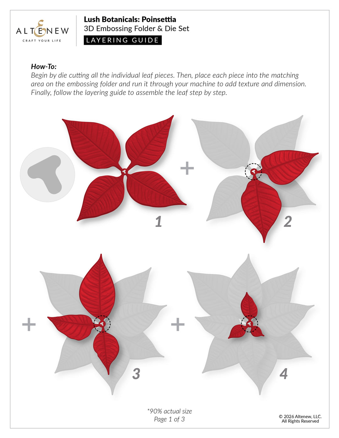Embossing Folder Lush Botanicals: Poinsettia 3D Embossing Folder & Die Set