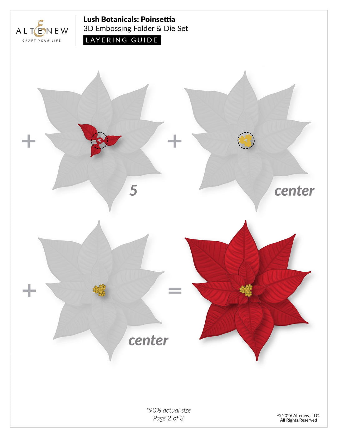 Embossing Folder Lush Botanicals: Poinsettia 3D Embossing Folder & Die Set