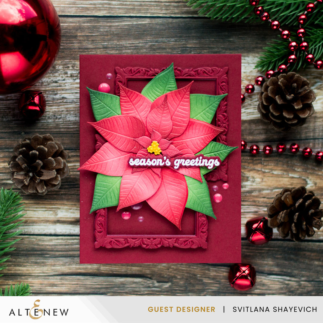 Embossing Folder Lush Botanicals: Poinsettia 3D Embossing Folder & Die Set