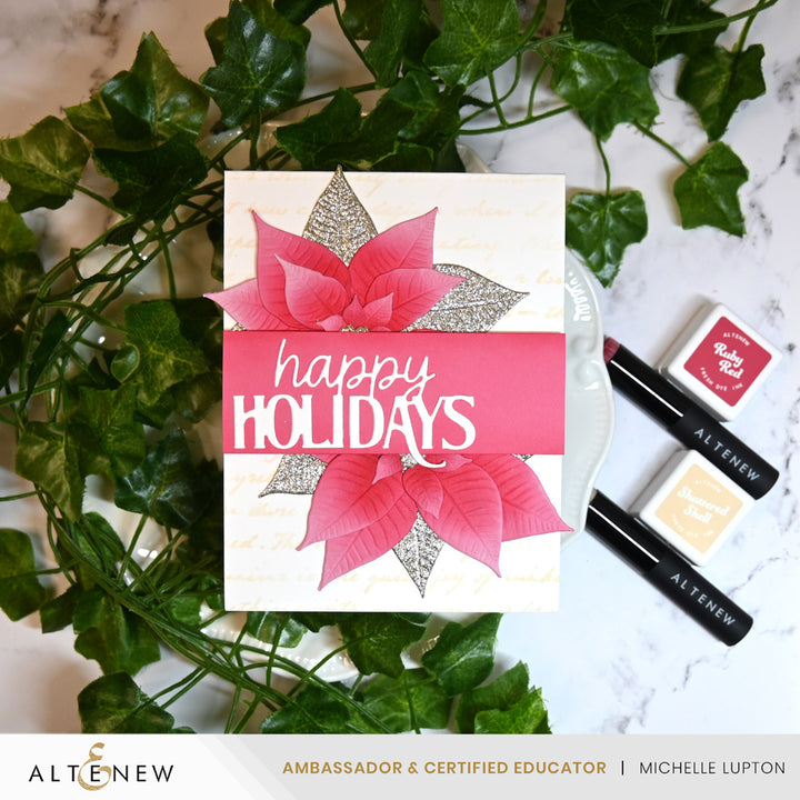 Embossing Folder Lush Botanicals: Poinsettia 3D Embossing Folder & Die Set