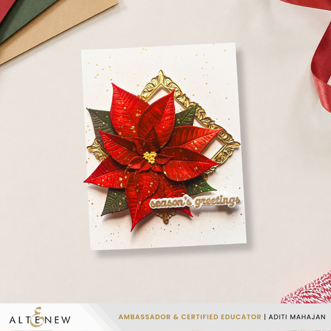 Embossing Folder Lush Botanicals: Poinsettia 3D Embossing Folder & Die Set