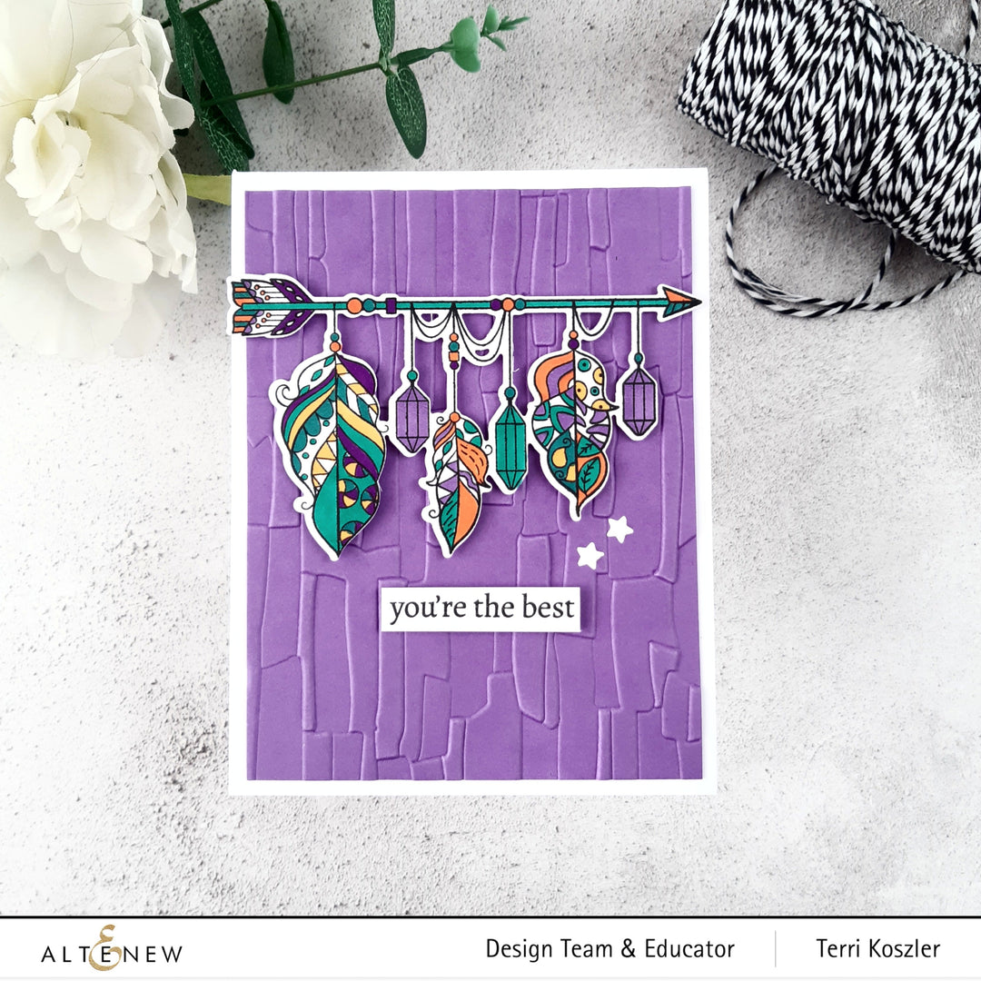 Embossing Folder Masonry Wall 3D Embossing Folder