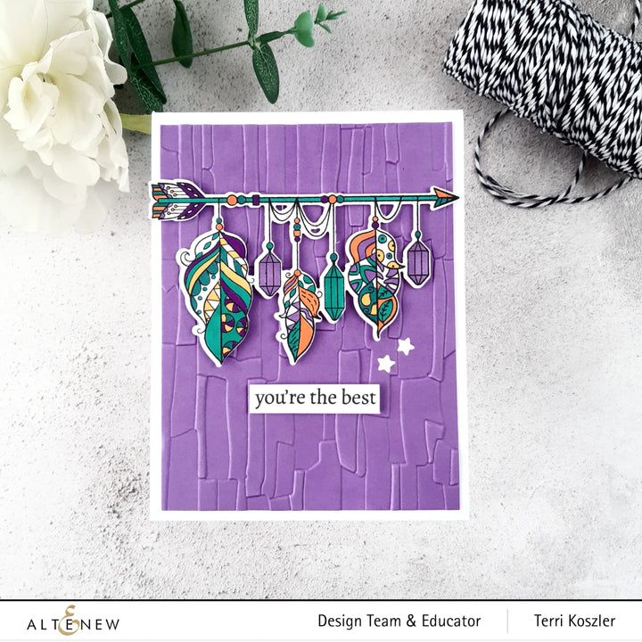 Embossing Folder Masonry Wall 3D Embossing Folder