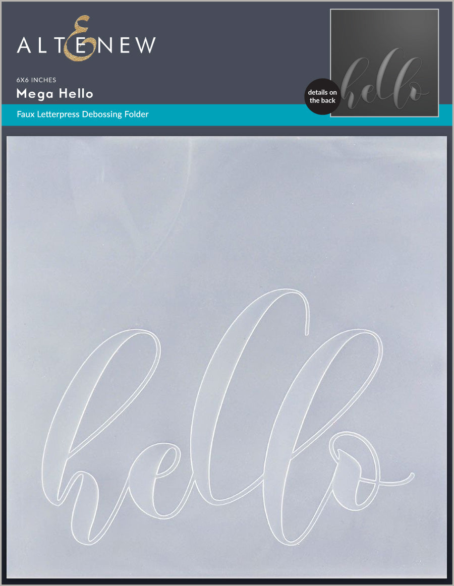 Embossing Folder Mega Hello Debossing Folder