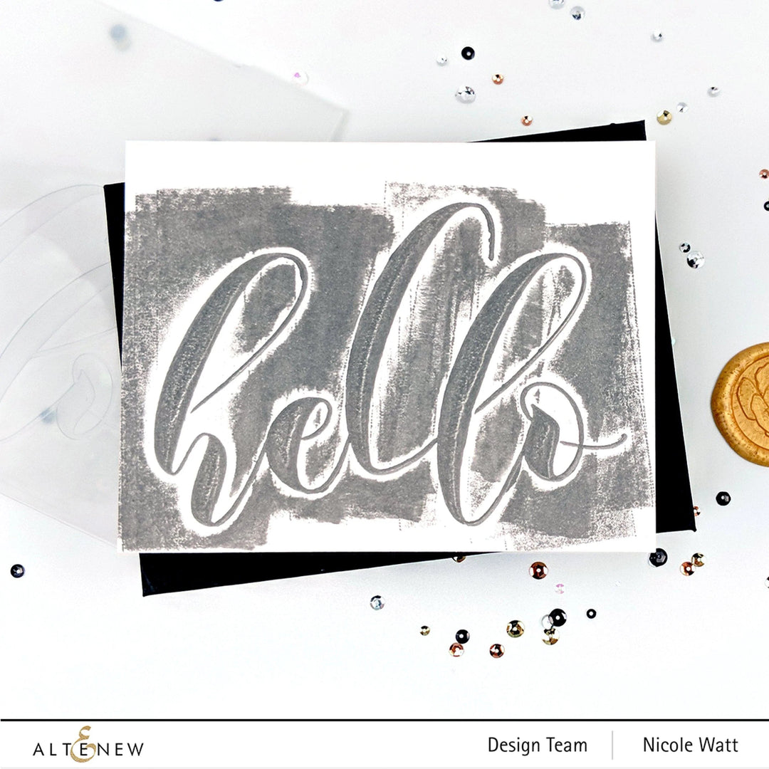 Embossing Folder Mega Hello Debossing Folder