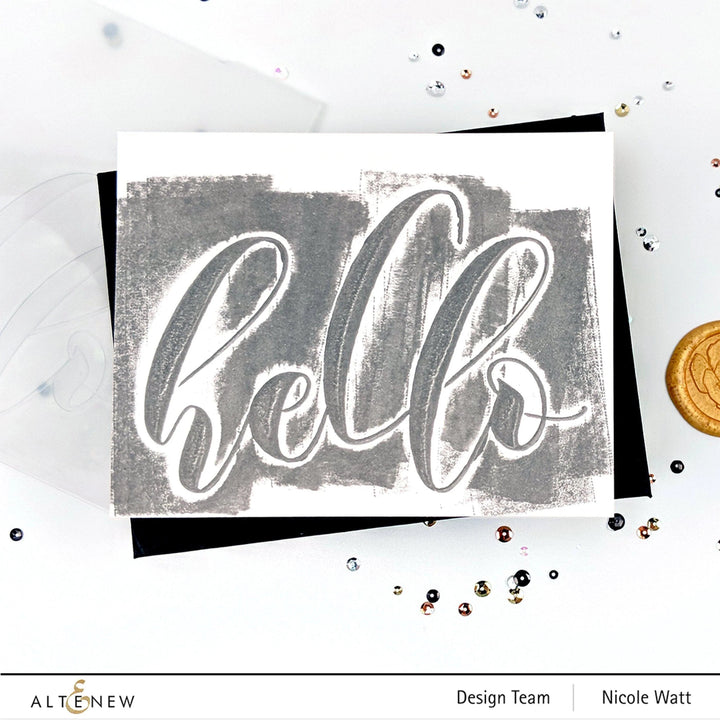 Embossing Folder Mega Hello Debossing Folder