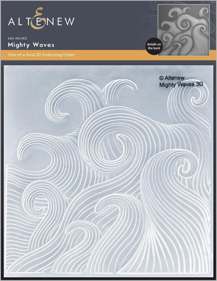 Embossing Folder Mighty Waves 3D Embossing Folder
