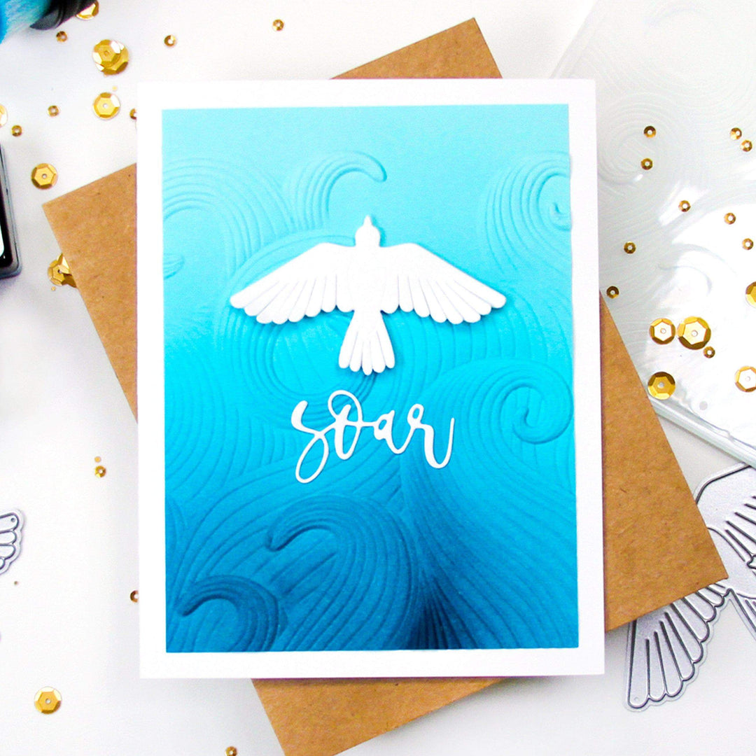 Embossing Folder Mighty Waves 3D Embossing Folder
