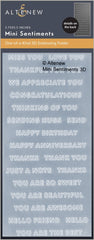 Embossing Folder Mini Sentiments 3D Embossing folder