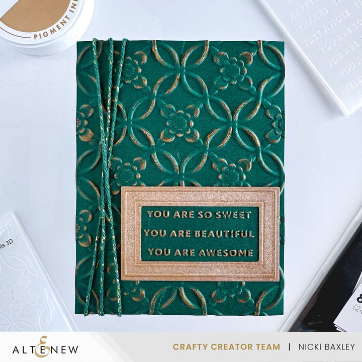 Embossing Folder Mini Sentiments 3D Embossing folder