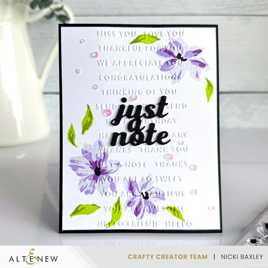 Embossing Folder Mini Sentiments 3D Embossing folder