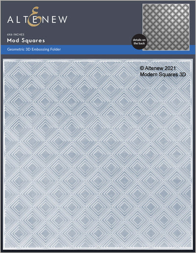 Embossing Folder Mod Squares 3D Embossing Folder