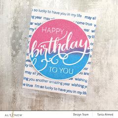 Embossing Folder Modern Birthday Faux Letterpress Debossing Folder
