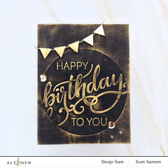 Embossing Folder Modern Birthday Faux Letterpress Debossing Folder