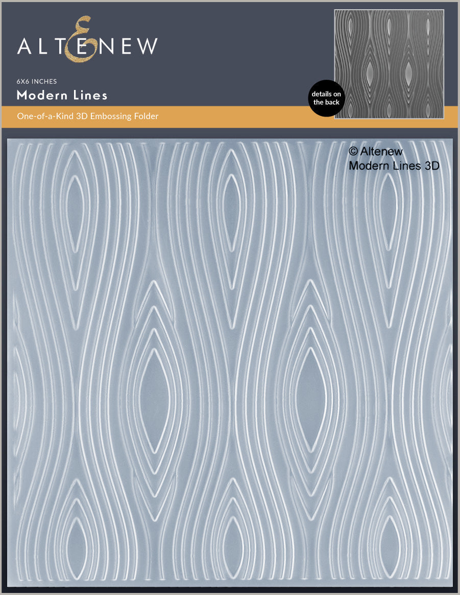 Embossing Folder Modern Lines 3D Embossing Folder