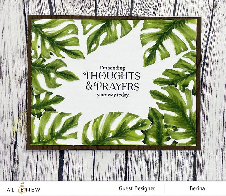 Embossing Folder Monstera Frame 3D Embossing Folder