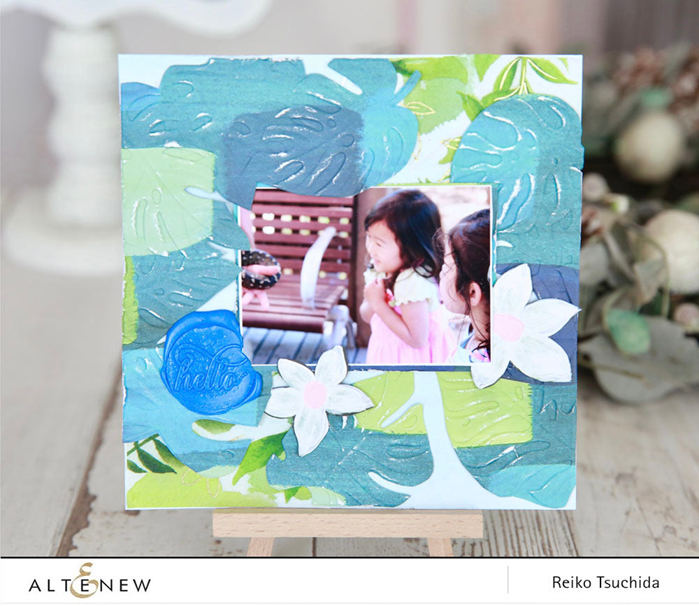 Embossing Folder Monstera Frame 3D Embossing Folder