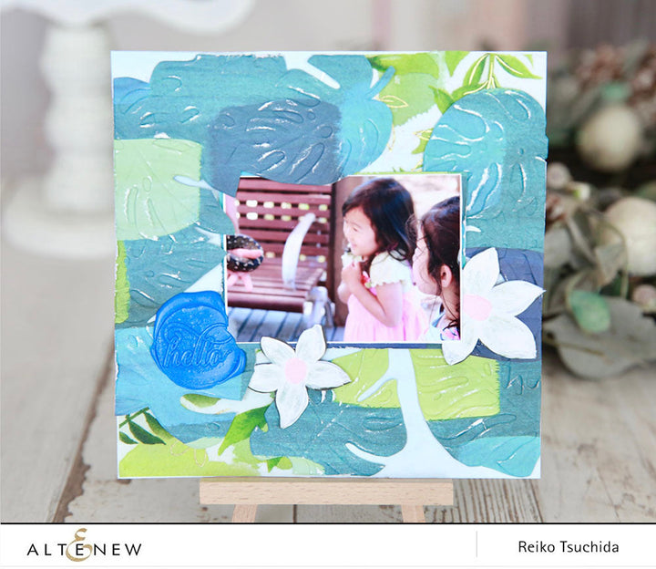 Embossing Folder Monstera Frame 3D Embossing Folder