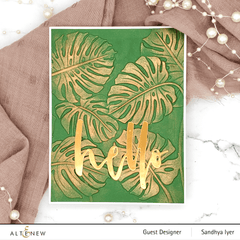 Embossing Folder Monstera Leaves 3D Embossing Folder