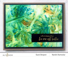 Embossing Folder Monstera Leaves 3D Embossing Folder